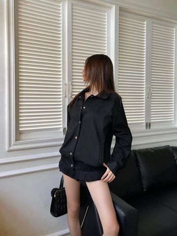  Áo Miu Miu 24SS New Early Autumn Logo Embroidered Casual Coat 