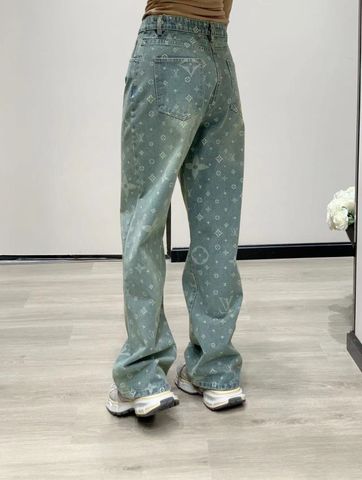  Quần LV 24SS Exclusive New Jacquard Wide Leg Pants 