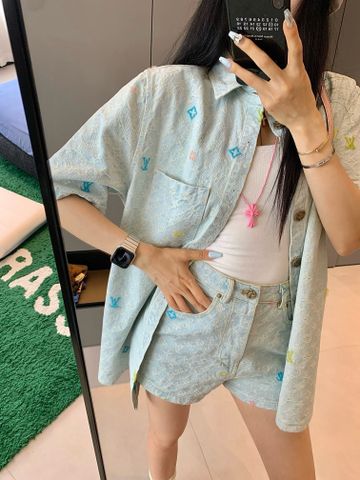  Set LV Monograw Jacquard Fabric Suit 