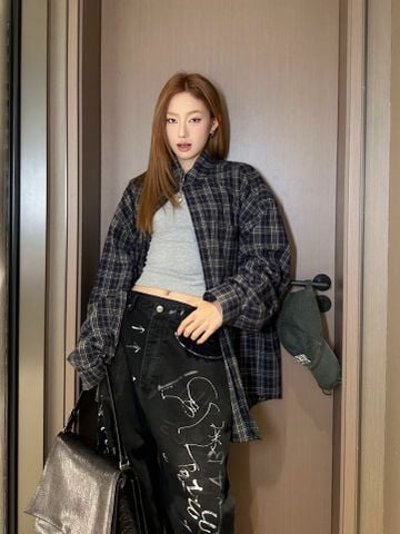  Áo Balenciaga Vertical Striped Flannel Unisex Jacket 