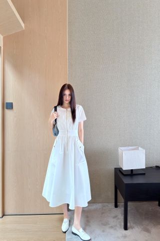  Váy Prada 24ss Nylon Waist Dress Customized 