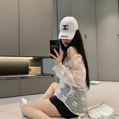  Áo chanel Hollow Out Jacquard Knitted Sweater 