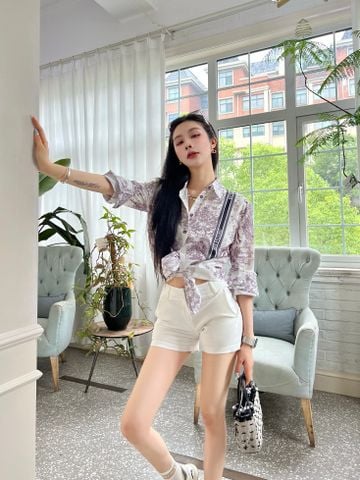  Áo Dior 24SS Special Color Printed Pattern Shirt 