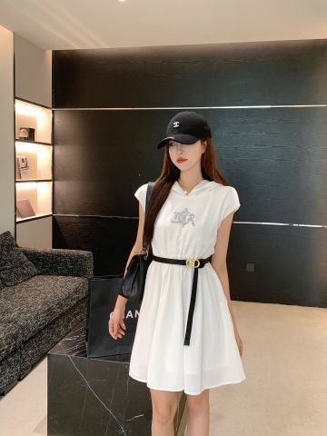  Váy Dior Velvet Diamond Decorative Sleeveless Belt Dress 