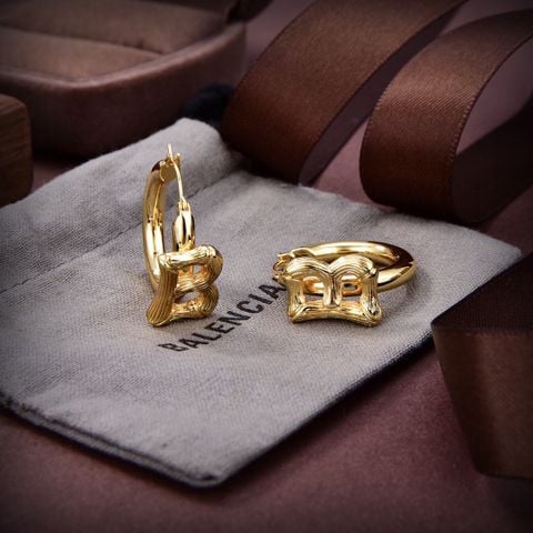  Balenciaga New Gold Earrings 