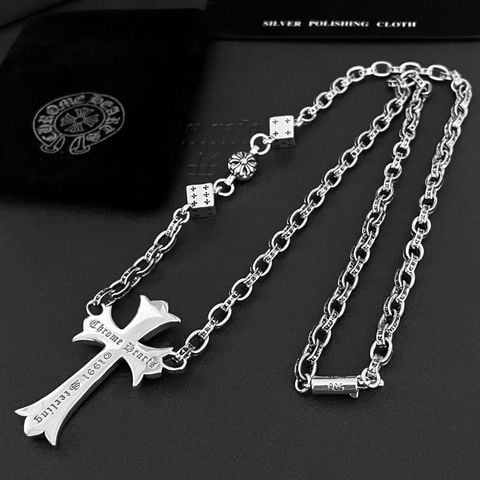  Chrome Hearts Cross Pendant One-piece Letter Dice Necklace 