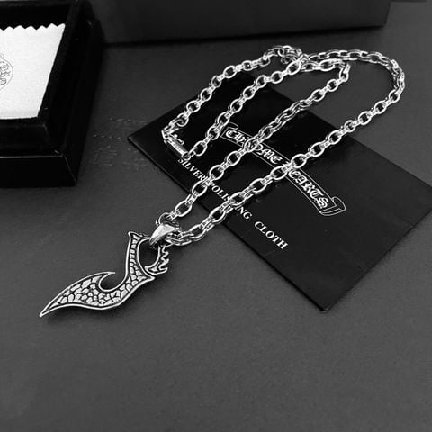  Chrome Hearts Ivory Pendant Letter Necklace 