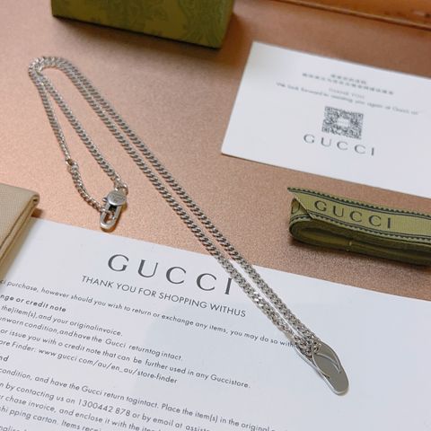  Gucci Slipper Series Double G Necklace 
