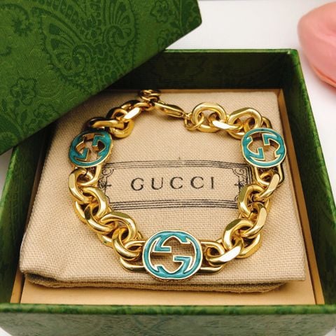  Gucci Double G Epoxy Fashionable Temperament Bracelet 