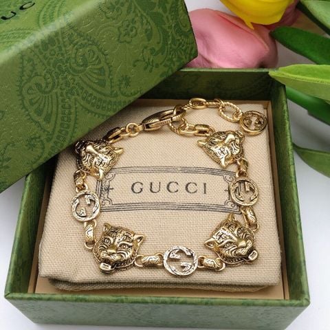 Gucci GG Fashion Tiger Head Bracelet 