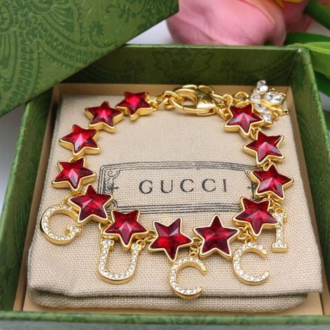  Gucci Double G Star Bracelet Red With A High-end Feel 