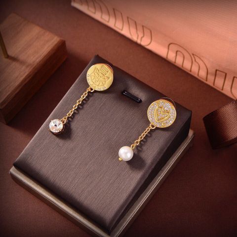  Miumiu Asymmetrical Earrings 