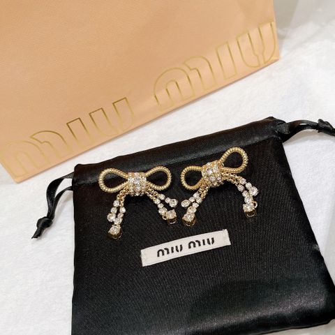  Miumiu Bow Earrings 