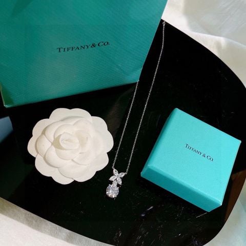  Tiffany&Co Horse Eye Round Diamond Necklace 