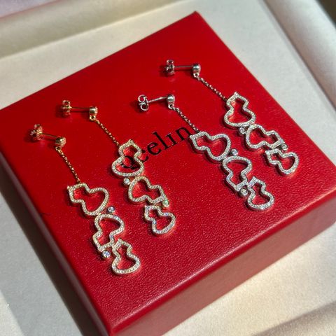  Qeeli WULU Series Three-gourd Hollow Earrings 