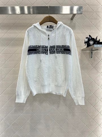  Dior Zipper Knit Hooded Jacket 