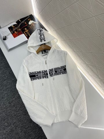  Dior Zipper Knit Hooded Jacket 