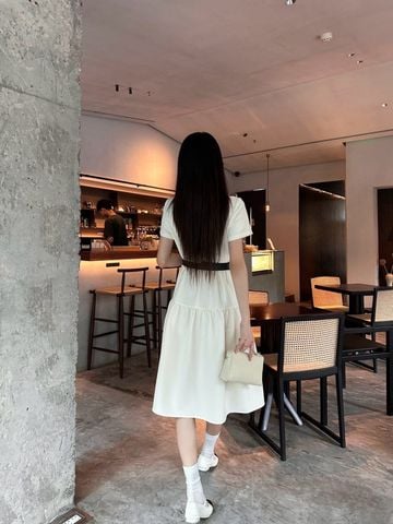  Chanel Lapel Short-sleeved Cake Dress 