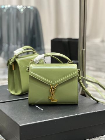  Túi YSL CASSANDRA Mini 20cm Avocado Green With Gold Buckle Luxury 
