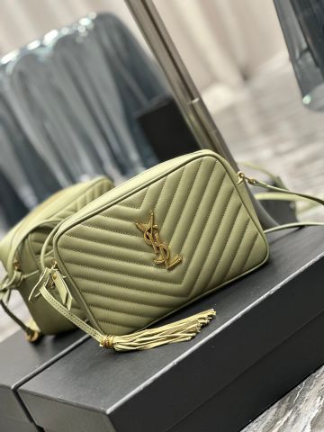  Túi YSL Lou Camera Bag Matelasse Chevron Leather Mini 23CM Luxury 