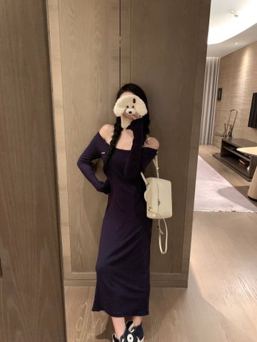  MiuMiu Special Gui New Bottom Long Skirt Purple 