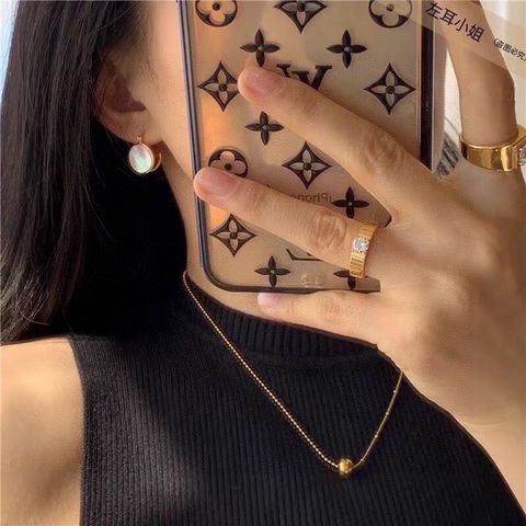  Celine New Gold And White Shell Earrings 