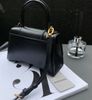 Túi Balenciaga Hourglass Gold Hardware Crossbody XS Black Leather