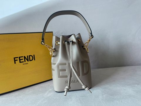  Túi Fendi Women Mon Tresor Gray Leather Mini Bag 18CM Luxury 
