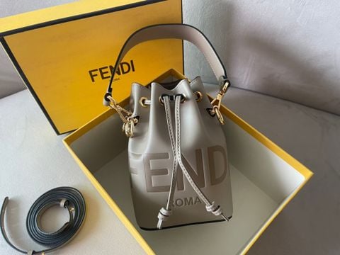  Túi Fendi Women Mon Tresor Gray Leather Mini Bag 18CM Luxury 