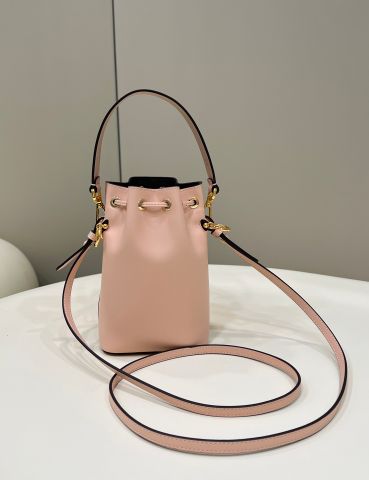  Túi Fendi Women Mon Tresor Light Pink Leather Mini Bag 18CM Luxury 