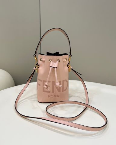  Túi Fendi Women Mon Tresor Light Pink Leather Mini Bag 18CM Luxury 