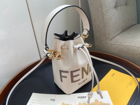  Túi Fendi Women Mon Tresor Light White Leather Mini Bag 18CM Luxury 