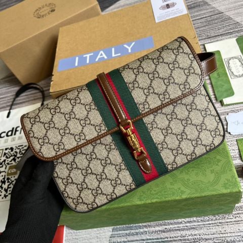  Túi Gucci Canvas In Beige Natural Jackie 1961 23CM Luxury 
