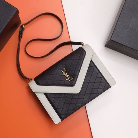  Túi YSL Gaby Satchel Đen & Kem 26CM Luxury 