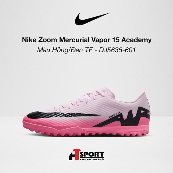 Nike Zoom Mercurial Vapor 15 Hồng/Đen Academy TF Mad Brilliance Pack - DJ5635-601