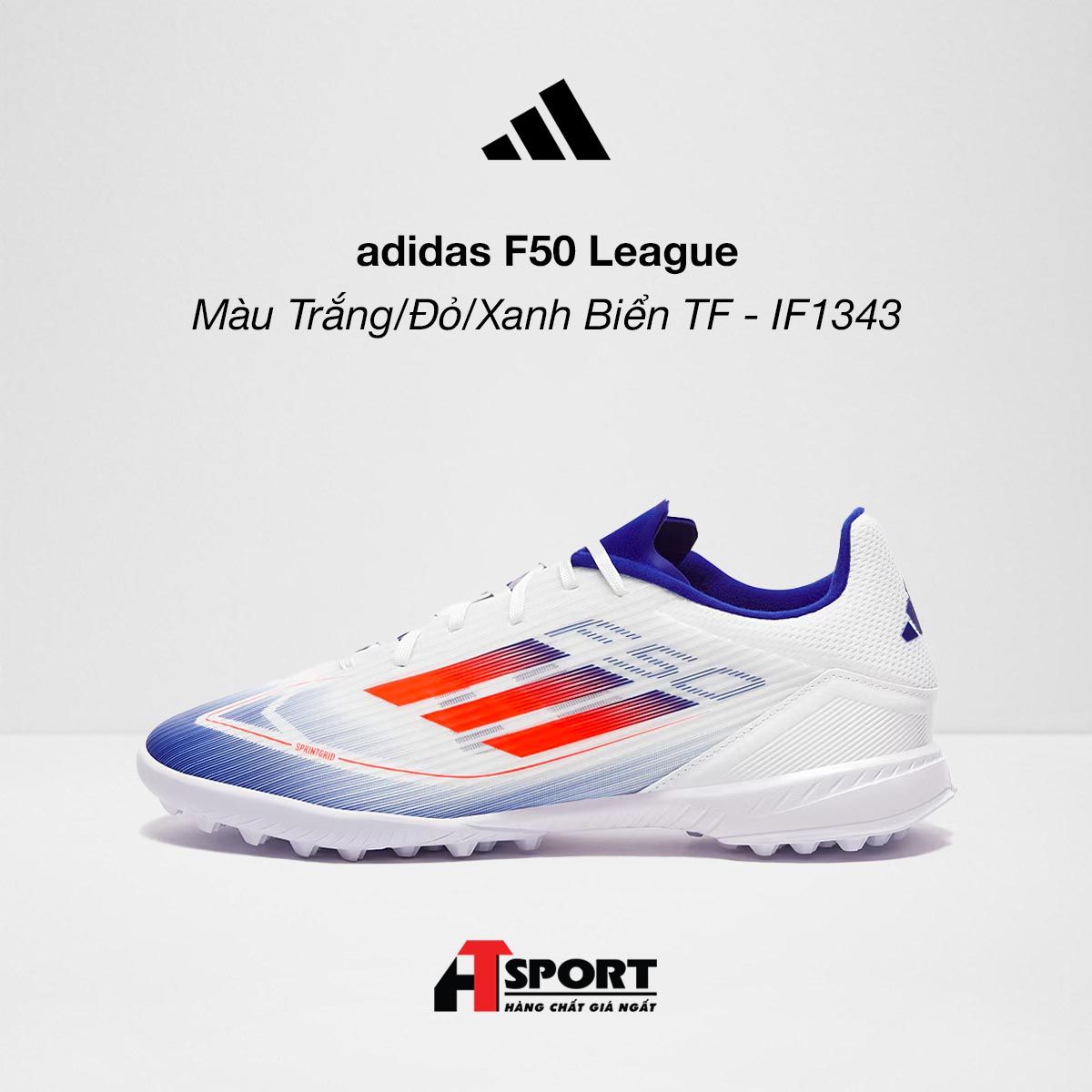  adidas F50 League Màu Trắng/Đỏ/Xanh Biển TF - IF1343 