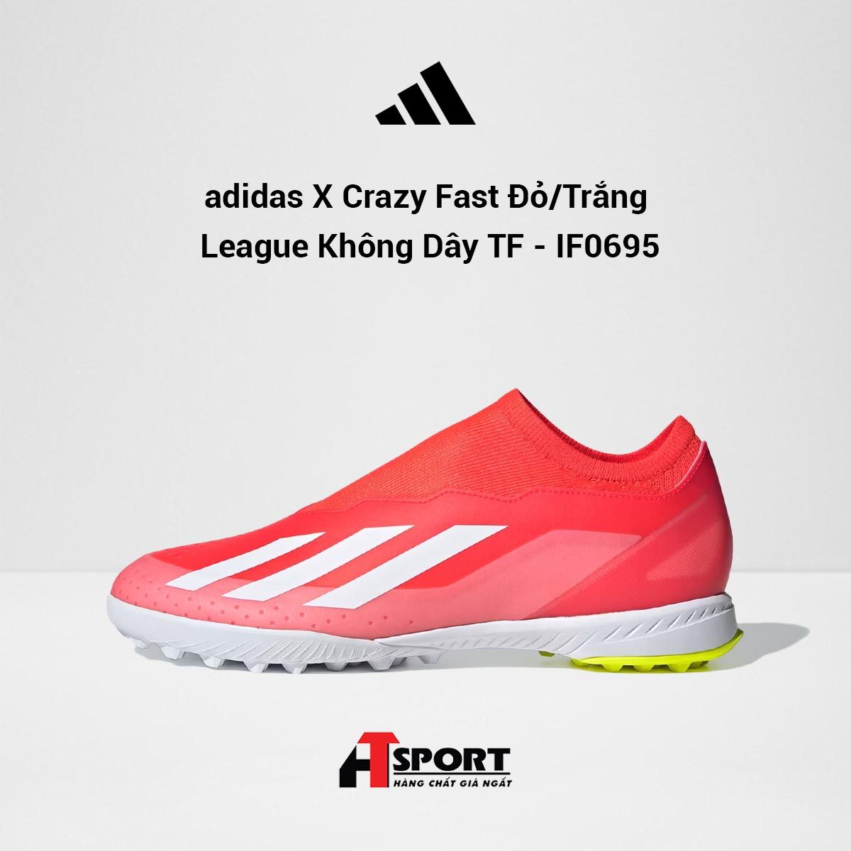  adidas X Crazyfast Màu Đỏ/Trắng League Không Dây TF - IF0695 