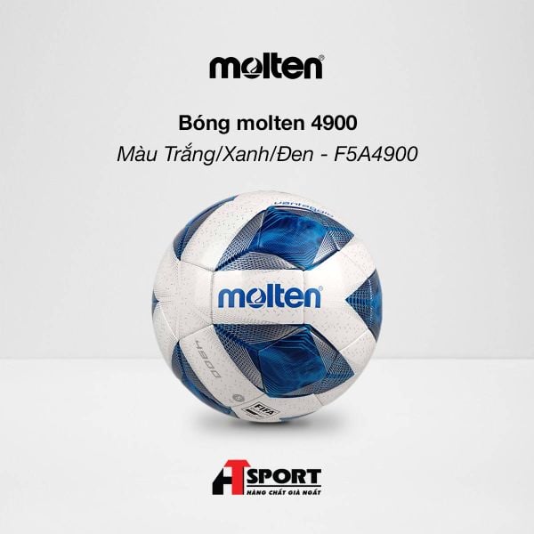 Bóng Đá molten 4900 - Màu Trắng/Xanh/Đen - F5A4900