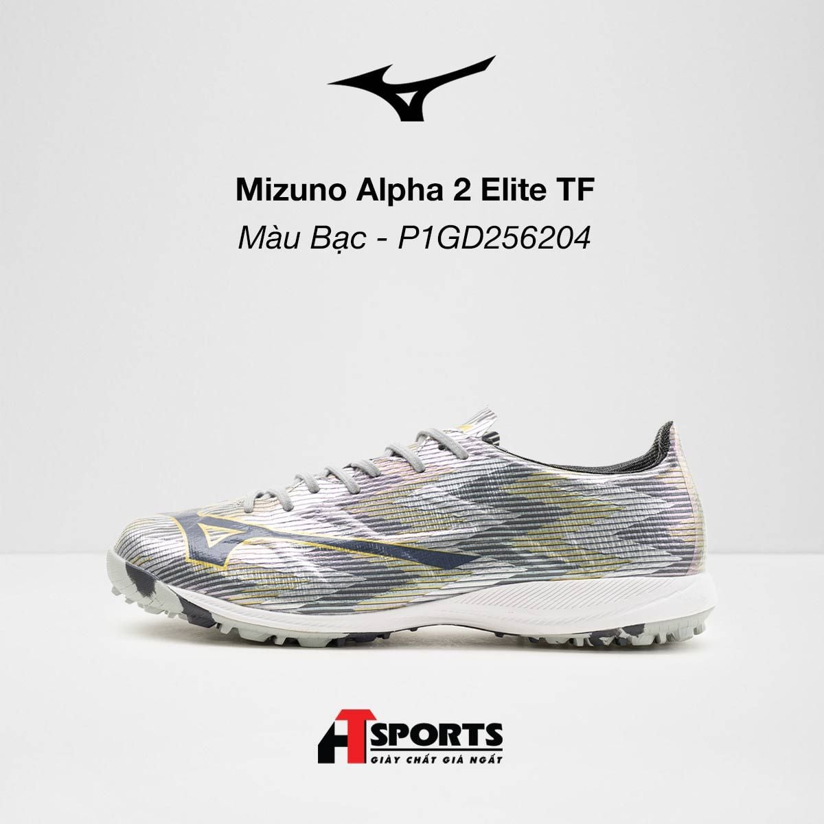  Mizuno Alpha 2 II Elite TF - Màu Bạc - P1GD256204 