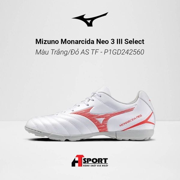 Mizuno Monarcida Neo 3 III Select Màu Trắng/Đỏ AS TF - P1GD242560
