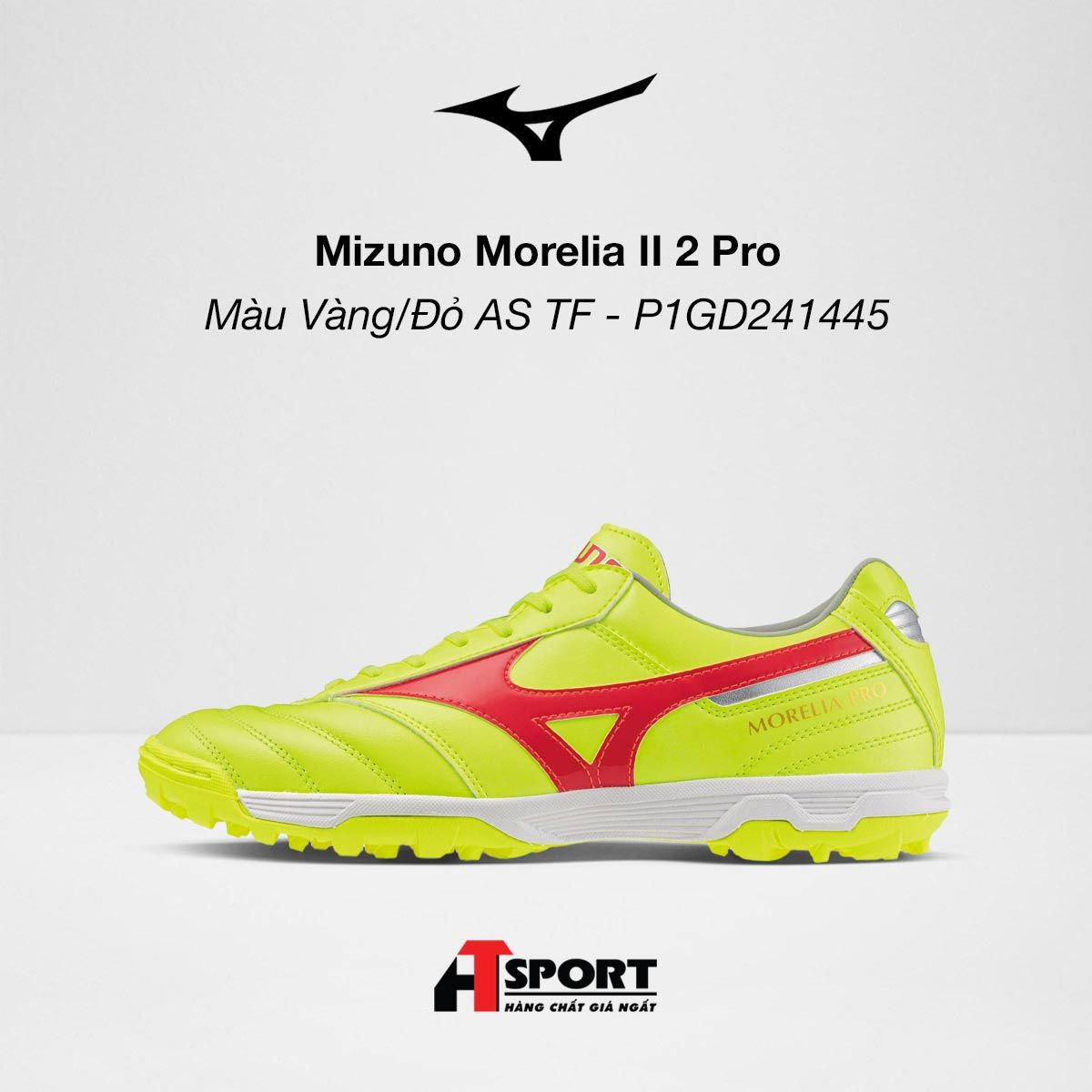  Mizuno Morelia II 2 Pro - Màu Vàng/Đỏ AS TF - P1GD241445 