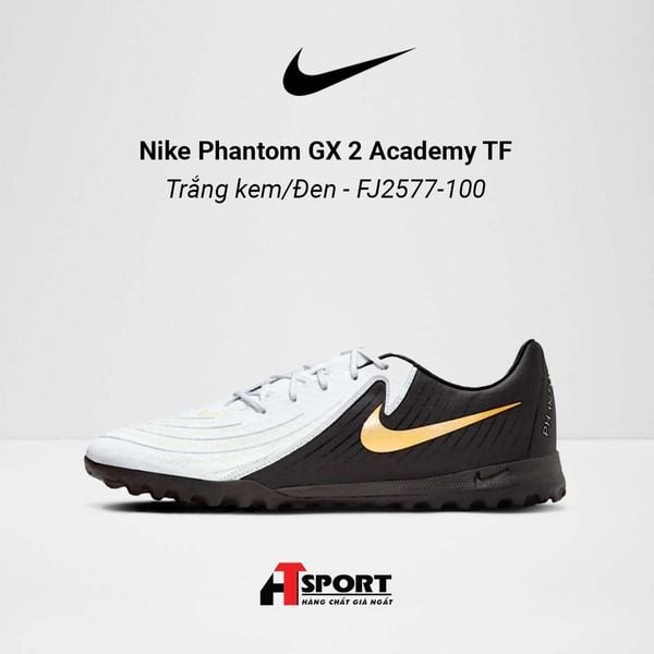 Nike Phantom GX 2 Trắng kem/Đen Academy TF - FJ2577-100