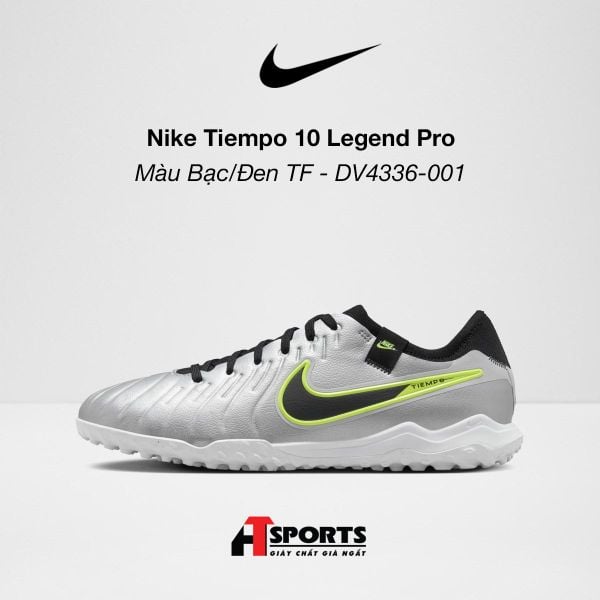 Nike Tiempo 10 Pro Màu Bạc/Đen TF - DV4336-001