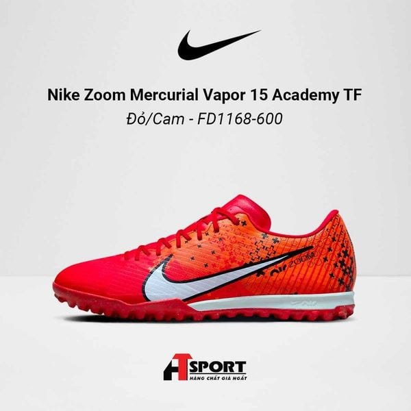 Nike Zoom Mercurial Vapor 15 Đỏ/Cam Academy TF - FD1168-600