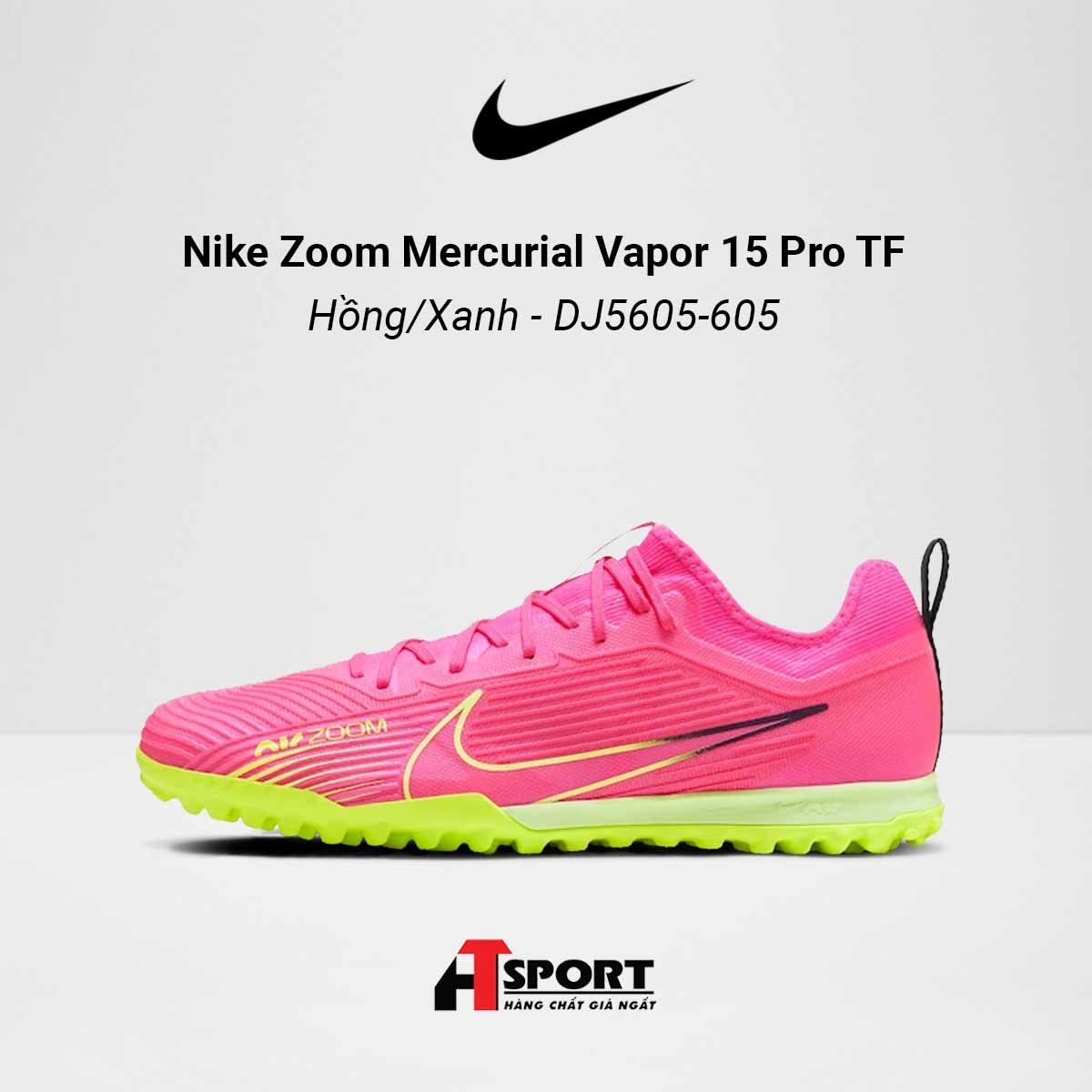  Nike Zoom Mercurial Vapor 15 Hồng/Xanh Pro TF - DJ5605-605 