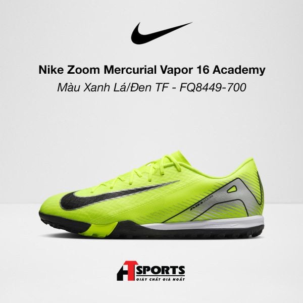 Nike Zoom Mercurial Vapor 16 Academy - Màu Xanh Lá/Đen TF - FQ8449-700