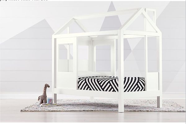  TINY HOUSE WHITE TWIN BED 