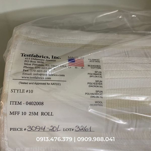  Vải đa sợi Testfabrics #10 