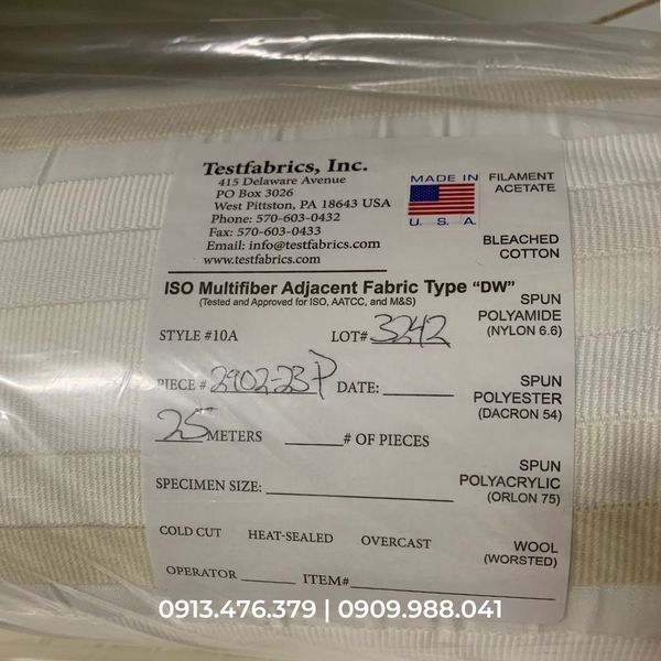  Vải đa sợi Testfabrics DW 10A 