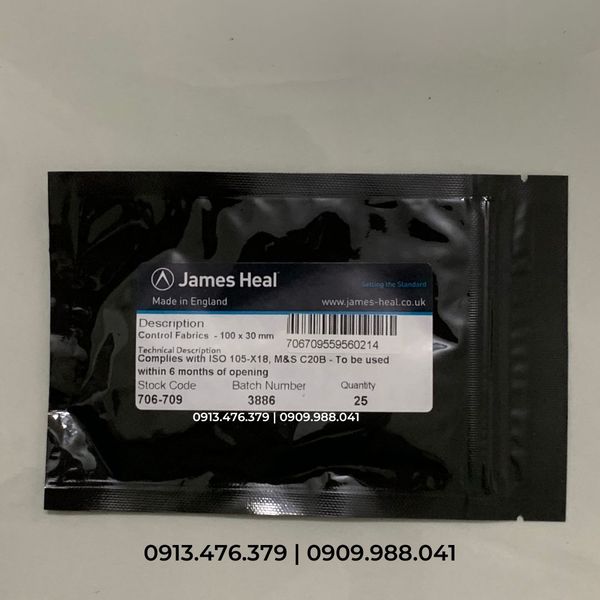  Vải đối chứng độ ố vàng James Heal 